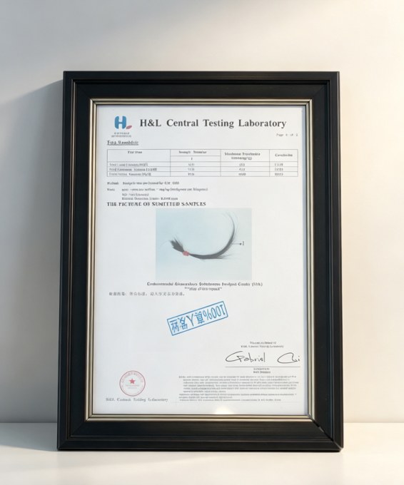 铂贝卡假发王国通过H&L Central Testing Laboratory检测：发网环保、发丝100% 真人发-铂贝卡连锁品牌 (4)